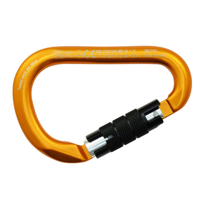 HMS Classic Twist Lock Carabiner Secure &amp; Easy to Use
Key Features: 


Aluminum Construction:  Crafted from lightweight yet strong aluminum with a reliable 2-action twist lock sleeve.


Wide Pea